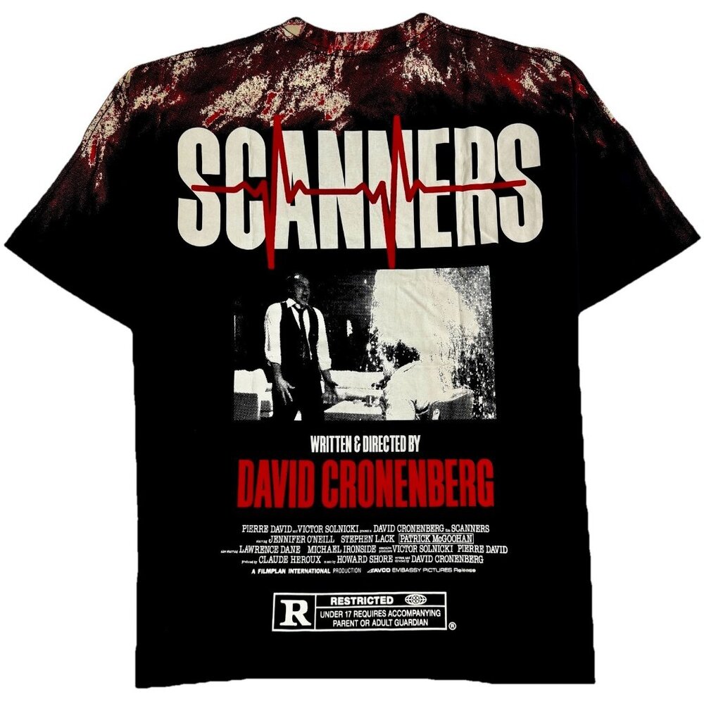 Rucking Fotten David Cronenberg Scanners AOP T-shirt Unisex L Licensed Limited - Picture 2 of 7